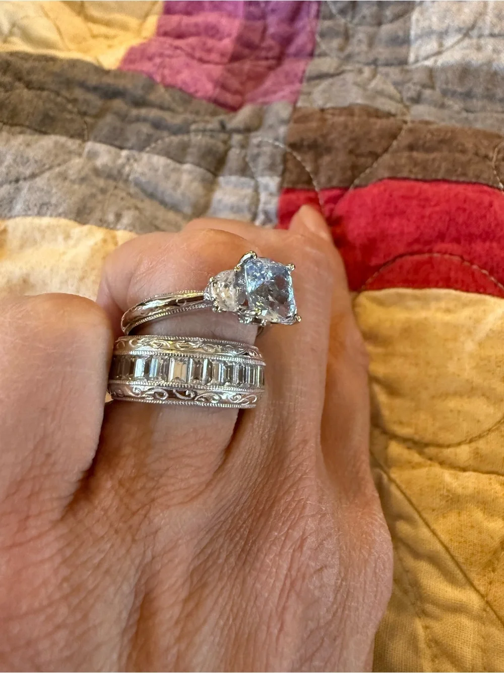 Silver Ring with Light Blue aquamarine Gemstone - Tacori